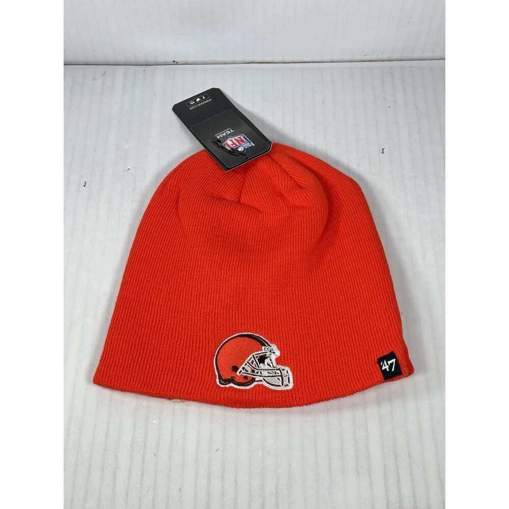 Cleveland Browns '47 Brand Orange Helmet Logo Beanie NFL Football NEW
